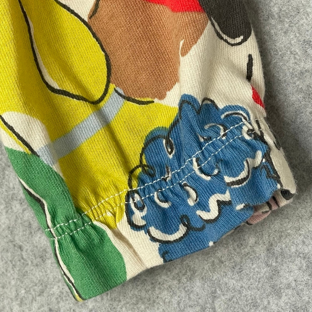 Mini Boden Girls 9-10Y Dog Print Tunic Top Long Sleeve Striped Pockets #03 - Picture 5 of 10